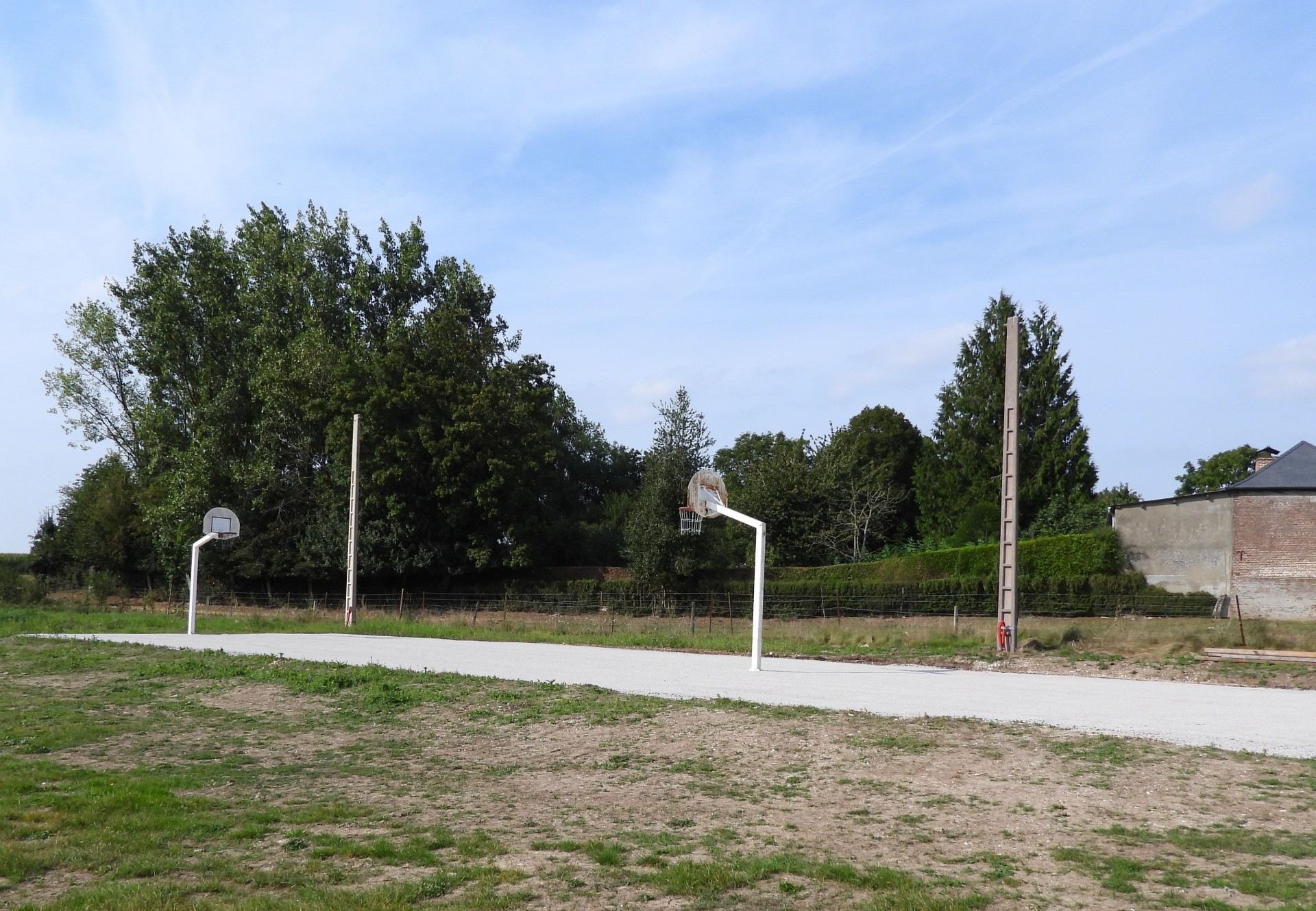 Aménagement en cours du stade.